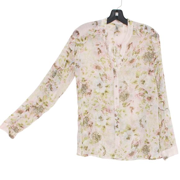 Top Boho Cottage Shabby Fairy Feminine Lolita Romantic Girly Floral Sheer Medium - Picture 4 of 4